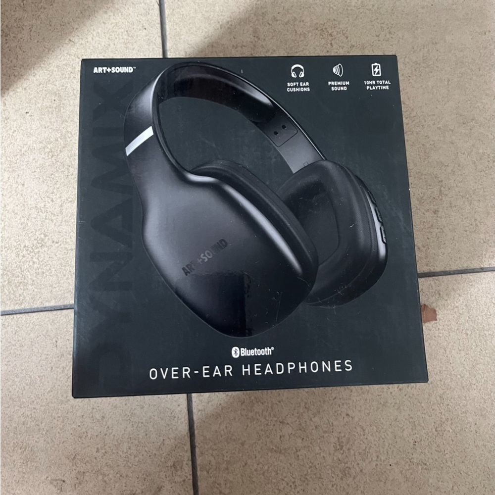 Art+sound Dynamix Ova Ear Wireless
Headphones Blk Bluetooth Noise
Isolating NIB